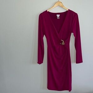 Cache Y2K Snake Long Sleeve Dress